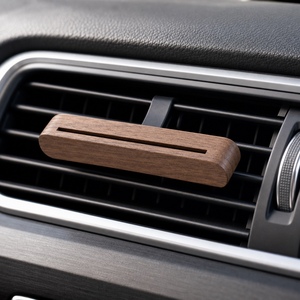 Walnut-Color Wood Car Air Vent Aroma <strong>Diffuser</strong> Clip with Cotton Wick <strong>Refills</strong> - Product Image 2