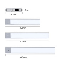 Éclairage LED Sans Fil pour Maison avec Détecteur de Mouvement, Rechargeable 5V, Idéal Cuisine, Bar en Aluminium, Armoire et Placard, Direction d'Abat-Jour