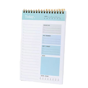 Cuaderno de escritorio con tapa dura A5 personalizado, encuadernación en espiral, planificador diario semanal, gestión del tiempo diario, lista de tareas pendientes - Product Image 5
