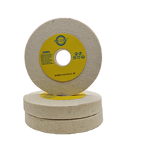 Disque de polissage en feutre de laine Dongma haute densité de 6 pouces (150 mm) de diamètre pour le polissage à la cire des surfaces en acier inoxydable, cuivre, verre et céramique