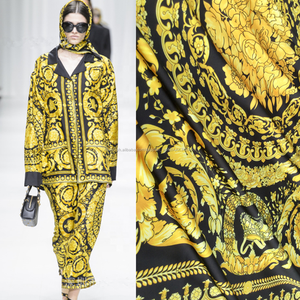 Nuevo diseño de tela de seda satinada con estampado Digital de cera africana para tela - Product Image 1