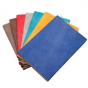 New Vintage Solid A5 Size Sheepskin Leather Hardcover Gift Notebook 100 Sheets Multi-Color Mixed Batch Custom Printing <b>Sewing</b> - Product Image 1