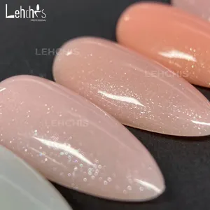 Shimmer Rubber Base Coat Gold Sand Soak off Nail Polish Professional Nails Salon Product For Manicure Nude Pink Color