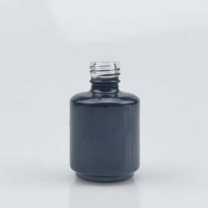 Flacon de vernis à ongles en verre plat transparent noir de 5 ml, 8 ml, 15 ml avec bouchon à vis et pinceau - Product Image 4