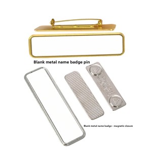 빈 히트 트랜스퍼 브로치 배지 자석 모자 핀 걸쇠 직사각형 금속 작은 선물 - Product Image 1