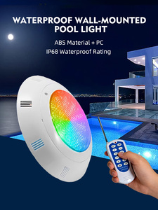 ไฟสระว่ายน้ำ LED กันน้ำมาตรฐาน EU IP68 สีขาวและสีน้ำเงิน ตัวโคมทำจาก ABS และ PC พร้อมของตกแต่งหลากสีสันสำหรับสระว่ายน้ำและภูมิทัศน์ - Product Image 2