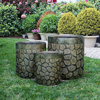 Pot Bunga Taman Fiberglass Persegi Warna Kustom Terlaris, Ringan, Ramah Lingkungan, Finishing Mengkilap untuk Penanaman Luar Ruangan