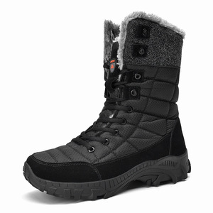 Vente en gros <span class=keywords><strong>de</strong></span> chaussures <span class=keywords><strong>de</strong></span> neige classiques et confortables pour l'hiver Bottes <span class=keywords><strong>de</strong></span> neige pour hommes en fourrure grise avec doublure en peluche épaisse au design personnalisé - Product Image 1