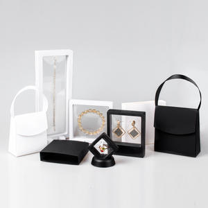 Caja de exhibición de película de PE de lujo al por mayor personalizada, caja de embalaje de pulsera de anillo, joyero transparente colgante - Product Image 3