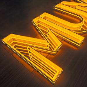 Specchio al Neon multistrato multistrato specchio abisso acrilico Mini lettere insegne al Neon Infinite - Product Image 2