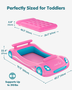 Colchón de Aire Inflable Portátil <span class=keywords><strong>2</strong></span> en 1 para Niños Pequeños, Cama Inflable para Niños con Laterales y Protectores para Dormir - Product Image 6