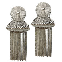 Mode 18K Plaqué Or Gland Goutte Pierre Long Pendentif De Mariée Boucles D'oreilles pour les Femmes Cadeau De Mariage