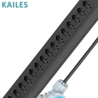KAILES(KLS) K55 ZA PDU industriel intelligent géré 32A monophasé 200-240VAC18 prises brésiliennes en tôle noire