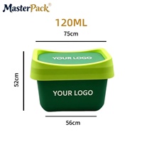 Boîte à pudding carrée en PP avec motif de Noël de qualité supérieure, impression personnalisée OEM ODM pour l'emballage de cadeaux de desserts de Noël