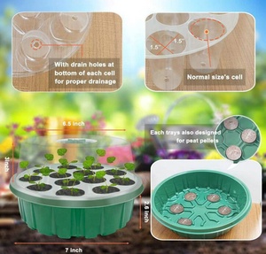 <strong>Seed</strong> Starter Tray Humidity Adjustable <strong>Seed</strong> Tray Kits Dome Base Greenhouse Grow Trays Mini <strong>Propagator</strong> for <strong>Seeds</strong> Growing Starting - Product Image 4