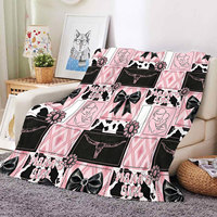 Couverture en flanelle douce et confortable « Fille de maman, garçon de papa » pour canapé, décoration, cadeaux de la fête des Pères et de la fête des Mères pour mamans et papas westerns