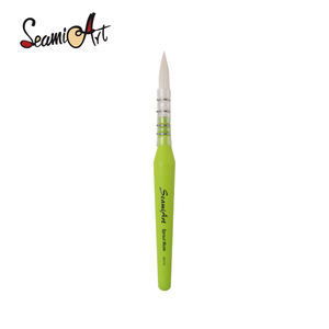 SeamiArt artiste pinceau à manche court laine Nylon mélange cheveux <span class=keywords><strong>aquarelle</strong></span> pinceau pour voyage dessin stylo cadeau de noël - Product Image 1