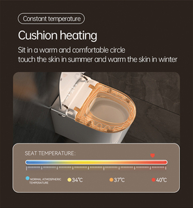 YIDA Toilette intelligente haut de gamme avec bidet intégré, siège chauffant, capteur radar, double chasse, chasse automatique, <span class=keywords><strong>lavage</strong></span> arrière, lumière nocturne et siphon en P - Product Image 2