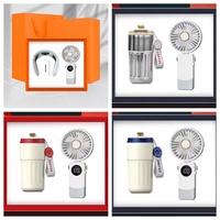 Set de Regalo Corporativo de Bienestar para el Verano 2026, Masajeador de Cuello con Logotipo Personalizado, Ventilador Portátil, Regalos Tecnológicos para el Agradecimiento a los Empleados