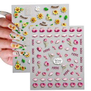 Pegatinas de <span class=keywords><strong>flores</strong></span> <span class=keywords><strong>para</strong></span> manicura 5D, autoadhesivas <span class=keywords><strong>en</strong></span> <span class=keywords><strong>relieve</strong></span>, rojo, azul, verde, flor, calcomanías <span class=keywords><strong>para</strong></span> <span class=keywords><strong>uñas</strong></span> <span class=keywords><strong>para</strong></span> mujeres, niñas, niños, <span class=keywords><strong>uñas</strong></span> acrílicas DIY - Product Image 4