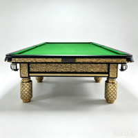Table de billard standard de tournoi 12 pieds en ardoise naturelle avec coussinets en caoutchouc professionnels pour club, bar et usage domestique