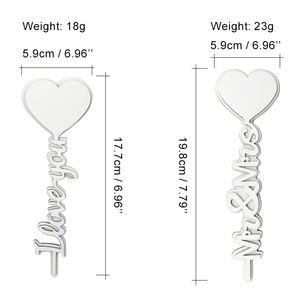 Artisanat Design personnalisé Sublimation blanc 3mm d'épaisseur motif personnalisé Mr & Mrs MDF coeur pour la décoration de mariage - Product Image 6