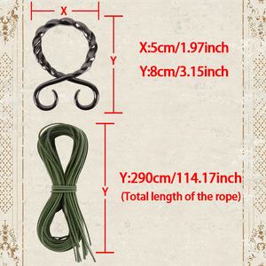 Cinturón <span class=keywords><strong>de</strong></span> <span class=keywords><strong>vestir</strong></span> para mujer medieval vintage con cinturón <span class=keywords><strong>de</strong></span> aleación y diseño <span class=keywords><strong>de</strong></span> nudo, adorno <span class=keywords><strong>de</strong></span> disfraz vikingo renacentista para Pascua - Product Image 6