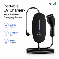 Chargeur EV portable 3,5 kW 16 A, norme GBT, câble de charge EVSE intelligent, courant réglable par empreinte digitale, IP65, CE, RoHS, chargeur GBT