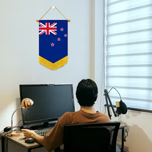 Wholesale Mini Pennant Car Flags New Zealand Wall Decor <b>Small</b> Ornaments Hanging Digital Printing Satin Material - Product Image 3