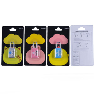 Jinhao Combination <b>Padlock</b> 3 Digit Zinc Alloy Resettable Lock For Bags Travel Security - Product Image 3