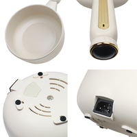 Mini marmite multifonctionnelle Cuiseur à riz électrique multifonctions Poêle à frire à revêtement antiadhésif Poêle à frire domestique portable 600W