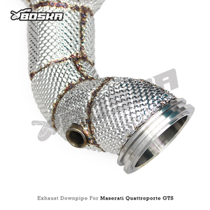 Custom Stainless Steel Downpipe for Maserati Quattroporte GTS V8 3.8T 2013-2016 100/200/300cell <b>Catted</b> Down Exhaust Pipe - Product Image 3