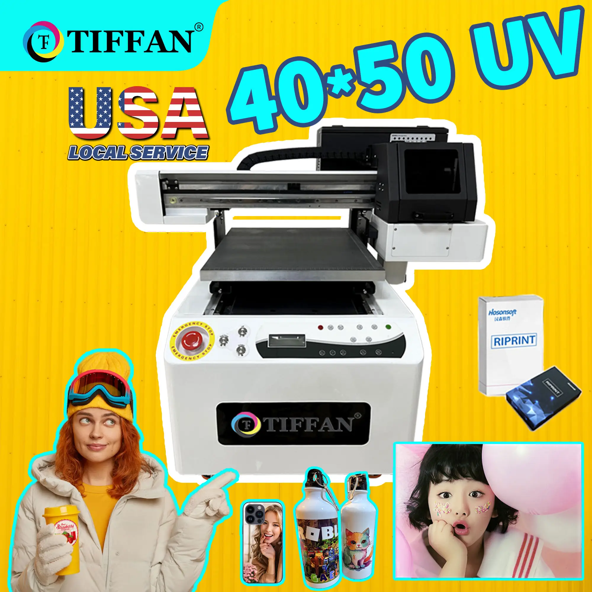 A3 UV máy in 4050 máy in phun kỹ thuật số máy in UV phẳng máy in kép xp600 3D Emboss hiệu ứng véc ni máy in UV phẳng máy in