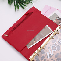 Carnet de notes A5 en cuir PU de luxe avec logo personnalisé, classeur exquis et portefeuille-planificateur