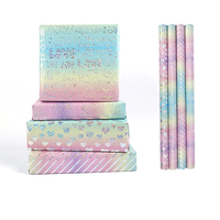 Rouleau de papier cadeau floral de luxe pour la Saint-Valentin, papier décoratif haut de gamme recyclable, emballage cadeau pour amoureux, impression personnalisée
