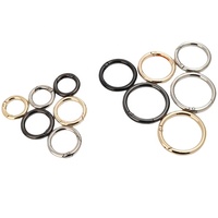 Anneau fendu en métal personnalisé déclencheur de joint torique de porte ouverte mousqueton de forme ronde pour porte-clés reliant les anneaux ouverts accessoires de sacs DlY