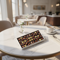 Boîte d'emballage pour chocolat personnalisée, haut de gamme, écologique, réutilisable, étanche, avec fermeture magnétique, poignée, lamination mate et doublure en éponge