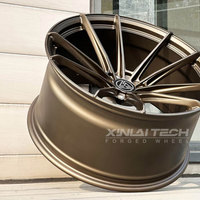 Jantes forgées sur mesure XINLAI 1 pièce, 19-21 pouces, bronze satiné, à rayons fendus, 5x112 5x120 pour Audi BMW Mercedes
