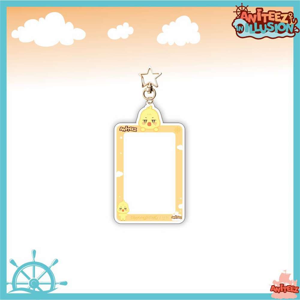 KPOP ATEEZ ANITEEZ Cartoon Photo Frame Acrylic Card Holder Keyring