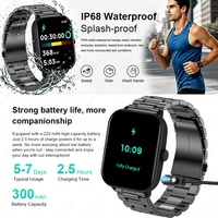 Reloj Inteligente BWZ211 (2 Correas) para Mujer y Hombre, Contesta Llamadas, Monitor de Ritmo Cardíaco, Monitor de Sueño, Rastreador de Actividad Física, Reloj Inteligente para Android IOS