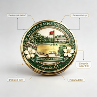 Pièce commémorative en gros Golf Legends 2026 – Pièce de défi personnalisée en métal pour tournoi sportif, souvenir et cadeau de collection