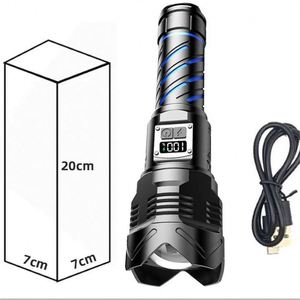 Wholesale Tactical Flashlight 100000 Lumens Waterproof Rechargeable Long Range Self Defense Flashlight Torches