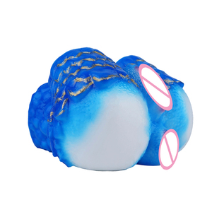Frost Dragon Maiden Masturbateur masculin en silicone, conception à double canal, matériau doux et sûr, sensation réaliste, jouet pour adultes à l'aspect fourrure fantastique - Product Image 2
