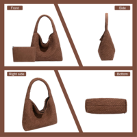 Sac à main à bandoulière pour femme, grande capacité, doux, durable, style rétro européen et américain, en faux daim, décontracté, tendance, vintage