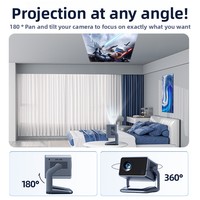 Projecteur de Résolution Android Mini Intelligent Portable pour Écran Vidéo, Home Cinéma, Projecteur Lumineux Professionnel