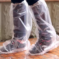 Couvre-bottes en plastique extra large de 19 pouces de haut imperméable à l'eau de protection pour bétail de ferme couvre-bottes jetables en PE avec élastique