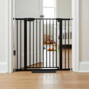 Barrière <span class=keywords><strong>de</strong></span> sécurité pliable moderne et durable en fer pour chiens avec double verrouillage pour escaliers - Barrière sécurisée pour animaux <span class=keywords><strong>de</strong></span> compagnie - Product Image 3