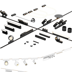 Siêu mỏng thông minh lõm đường sắt nam châm không dây tuya ziggbe 6 9 <span class=keywords><strong>12</strong></span> 14 18 28 <span class=keywords><strong>W</strong></span> 24V Hệ thống tuyến tính Dali dẫn từ theo dõi ánh sáng - Product Image 3