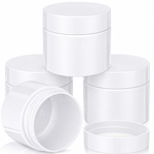 Pot cosmétique rond à double paroi en plastique PP, vide, avec couvercle à vis, pour produits capillaires et de soin – Offre Spéciale - Product Image 1
