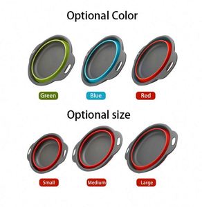 Kitchen Silicone Collapsible <b>Colander</b> Set Multi-Functional Folding Fruit & Vegetable Strainer for Home Use - Product Image 6